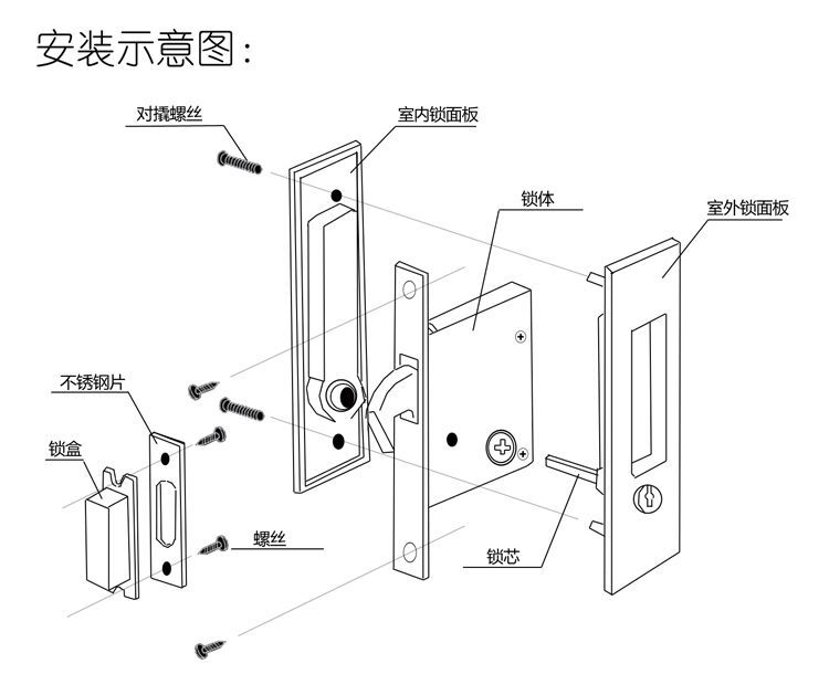 95视频在线观看网站95视频网RSL-605ET 新款移门锁（带钥匙）